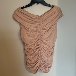 Blush Reiss Ruched Top